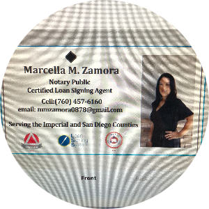 Marcella  Zamora available notary in Imperial, CA - 92251
